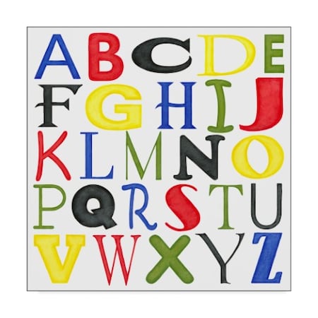 Megan Meagher 'Kids Room Letters' Canvas Art,14x14